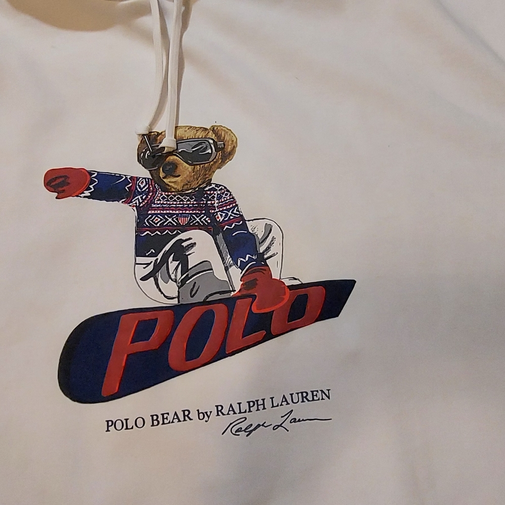 Polo Ralph Lauren-Polo Bear white hoodie-5x